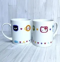【非売品・当時物】サンリオ レトロ キャラクター 陶器ペアマグカップ 1997年