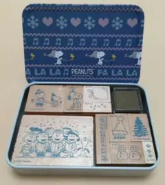 PEANUTS スヌーピースタンプ 10個セット収納缶付き