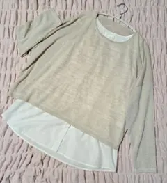 オシャレウォーカー　ニット×ロングタンクトップセット