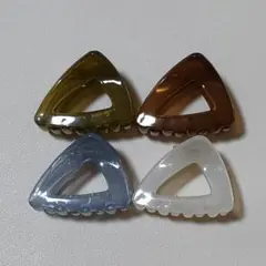 クリア素材 ヘアクリップ 4個セット