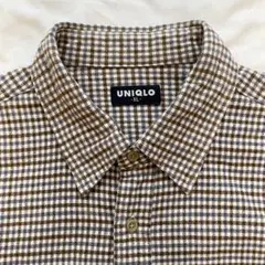 90s 紺タグ OLD UNIQLO フランネルチェックシャツ 古着 ネルシャツ