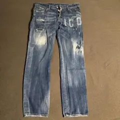DSQUARED2 ICON デニムパンツ ブラック ダメージ加工 - メルカリ
