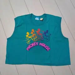 80s ディズニー　ミッキーマウス ノースリーブトップス