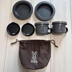 DOD 放浪コロリマグ（蓋付き）2個 ＋ 非売品プレート2枚 ＋ 巾着袋セットのサムネイル