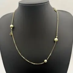 極美品✨ディオール ネックレス TRIBALE トライバル パール ゴールド