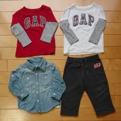 ベビーギャップ 90 4点セット ロンT デニムシャツ パンツ まとめ売り