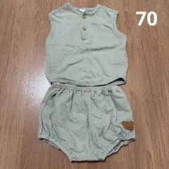 バースデイ　cotooli グリーン タンクトップ ショートパンツ セット
