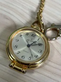 ELGIN 懐中時計 クォーツ ゴールドカラー チェーン付き　稼働品のサムネイル