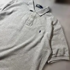 POLO by Ralph Lauren ポロシャツ グレー ネイビーロゴ