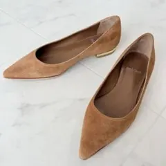 美品✨《バルダン》ポインテッドトゥ フラットシューズ スエード 35
