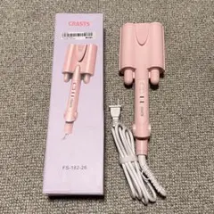 【新品未使用】25 mm ピンクカール ヘアカーラー ワッフル アイロン