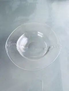 ガラス 丸皿　ハンドメイド