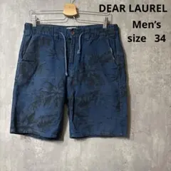 DEAR LAUREL 34 ボタニカル柄 ショートパンツ インディゴ総柄のサムネイル