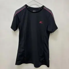 V1305 MIZUNO 半袖 Tシャツ ブラック ピンク スポーツウェアのサムネイル