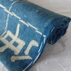 古布　藍染木綿　風呂敷ハギレ②【№624】