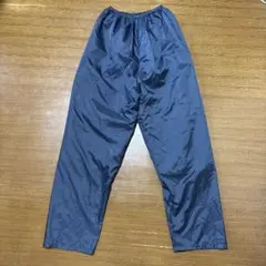 ナイロンパンツ 中綿 紺色 L 防寒 作業着 仕事着 ユニセックス