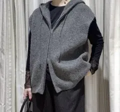 スタジオクリップ　ZIPフーディーニットベスト