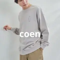 coen Ryo Kaneyasu クマ イラストプリント裏毛スウェット L