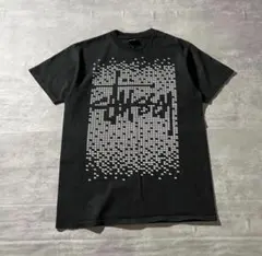 stussyグラフィックプリントTシャツ総柄ロゴ黒M.