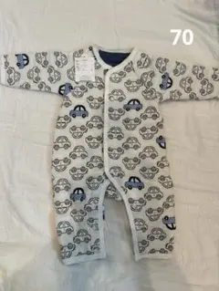 【新品未使用】apres les cours 車柄ロンパース 70cm