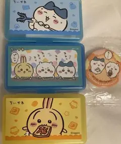 ちいかわ ケース＆シール2 ハチワレ うさぎ くら寿司 バッジ