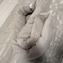 無印　自由に巻けるループクッション１２×２００ｃｍ・ライトベージュ