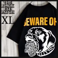 【超絶希少モデル】ブラックアイパッチ 両面ロゴ BEWARE OF Tシャツ.