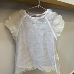 フリル付き ホワイトTシャツタンクトップセット90サイズ