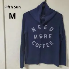 Fifth Sun 長袖シャツ NEED MORE COFFEE ネイビー【M】