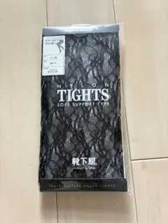 【未使用品】靴下屋 Tabio ナイロンタイツ M-L黒レース柄のサムネイル