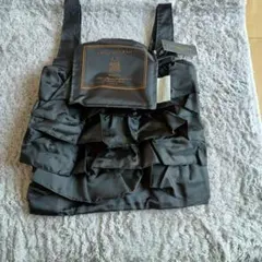 お値下げ新品■FRILL ECO BAG ブラック■フリルエコバッグのサムネイル