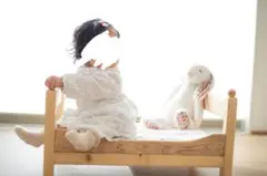 ホワイトレースワンピース 73cm