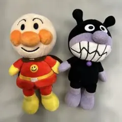 【ぷりちぃビーンズ】アンパンマン バイキンマン ぬいぐるみセット