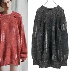 モヘアニット ブラック