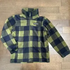 Columbia コロンビア　キッズ　フリース　カーキ　チェック　130cm？