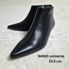【極美品】NANO universe レザー ポインテッドショートブーツ 37のサムネイル