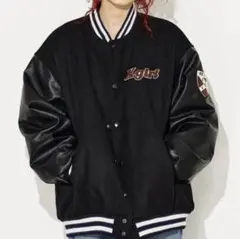 X-girl　スタジャン 黒/白　サイズ2 M相当 ワッペン レザー 楽天市場】【1/24 20：00〜1/29 9：59までP10倍】X-girl エックス