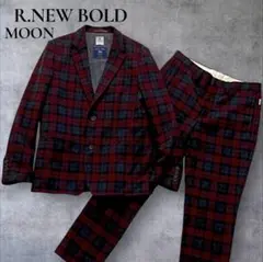 R.NEWBOLD MOON　セットアップ　厚手　秋冬　ウール100%　チェック