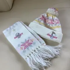 スヌーピーニット帽とマフラーセット