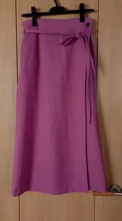 ナノユニバース　ロングスカート　ラップスカート　ウーリッシュラップスカート