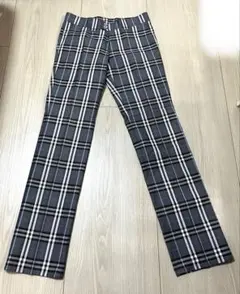 バーバリーブラックレーベル　パンツ　チェック　グレー×ブルー　サイズ73のサムネイル