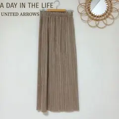 A DAY IN THE LIFE プリーツナロースカート I ライン 綺麗めのサムネイル