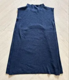 アーバンリサーチKBFウール混ニット チュニックベスト ネイビー