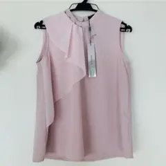 新品　タグ付き　ノースリーブ　カットソー　トップス　ピンク　ビジュー
