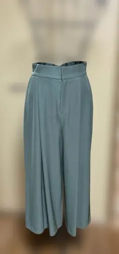 コムサイズム　ワイドパンツ ウエストゴム　カーキ　サイズ9