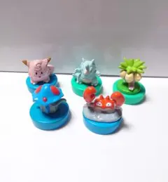 希少 ポケモン スタンプ　フィギュア　5体セット　任天堂　レトロ