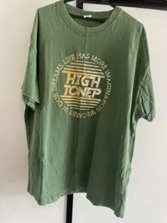 DOUBLE NAME オリーブグリーン Tシャツ Fサイズ