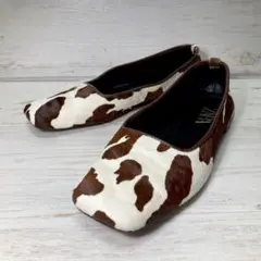 ZARA ザラ ハラコフラットパンプス EU39（24cm）アニマル柄