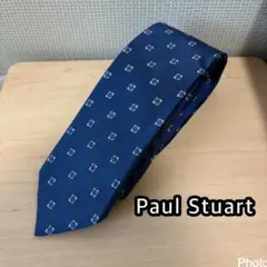 Paul Stuart ネイビー 幾何学模様 ネクタイ