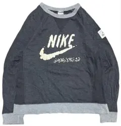 00s ナイキ NIKE グレー スウェット トレーナー クルーネック